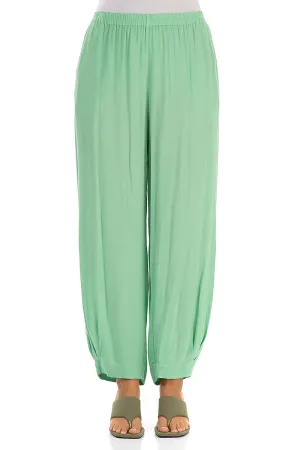Taper Green Sorbet Viscose Trousers