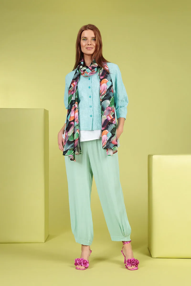 Taper Mint Viscose Trousers