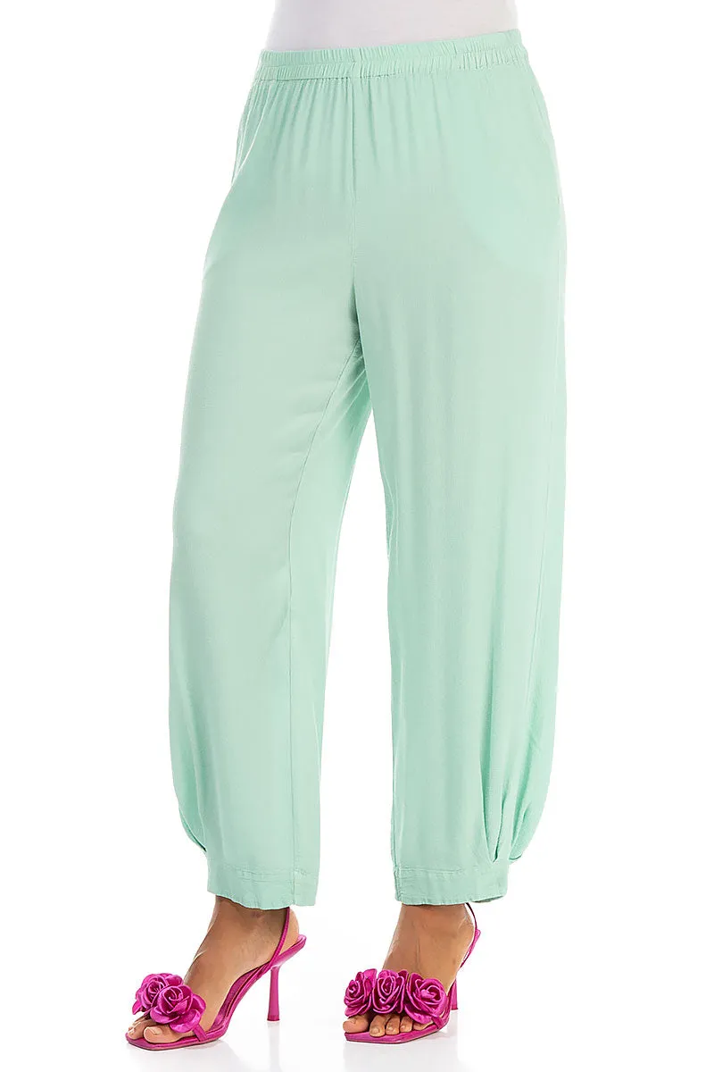 Taper Mint Viscose Trousers