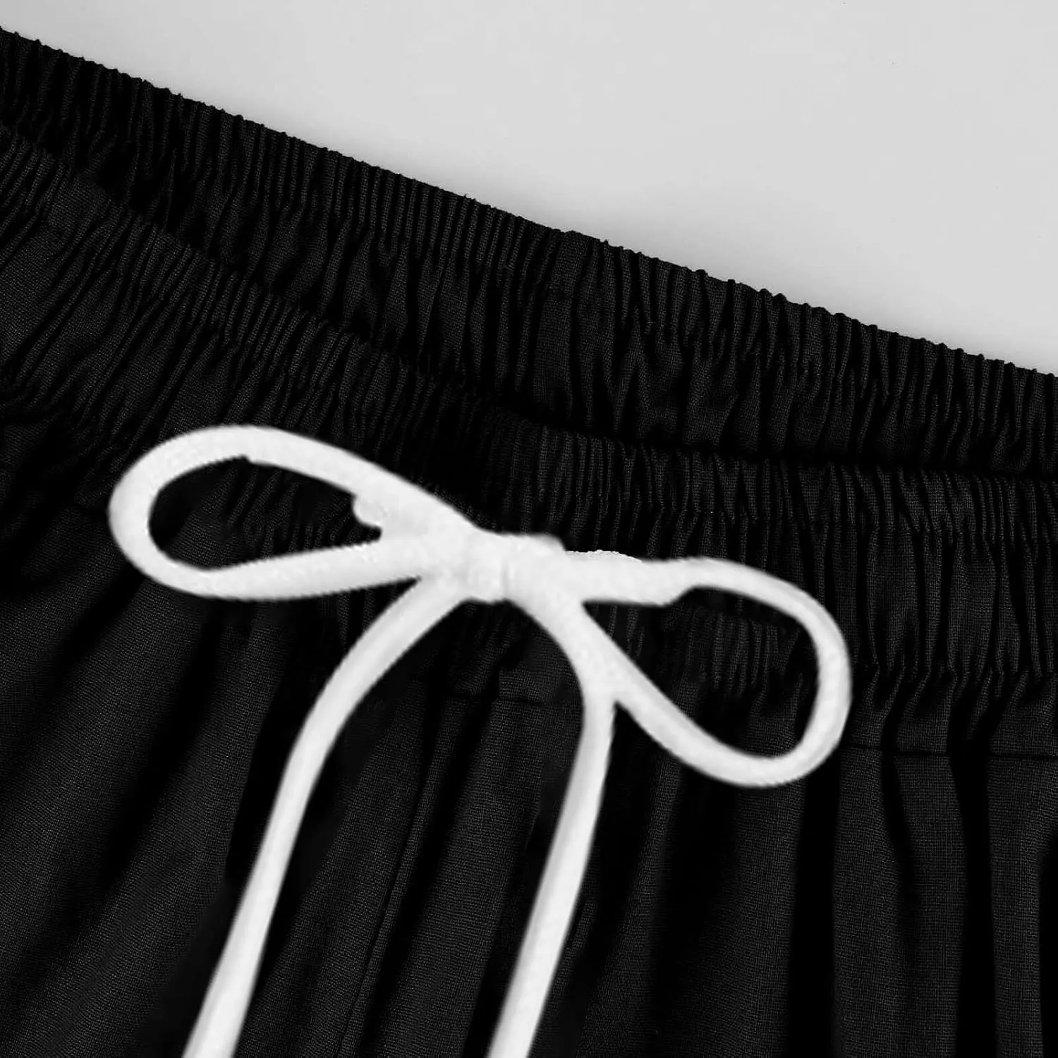Wide Leg Linen Pants Women Capri Cropped Boho Pants Ankle Elastic Waist Lounge Pants Cotton Trousers with Pockets