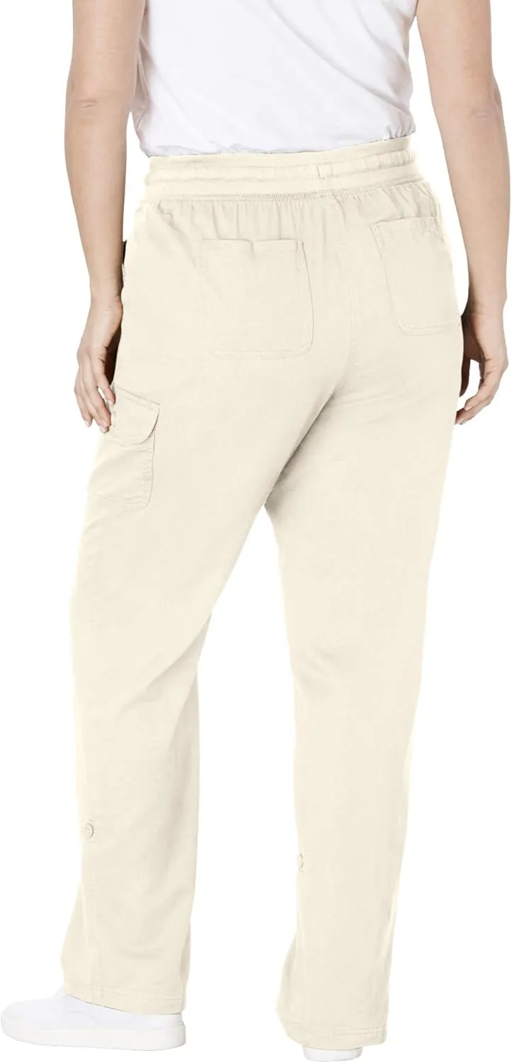 Woman Within Plus Size Convertible 2-in-1 Cargo Pant & Capri Elastic Waist