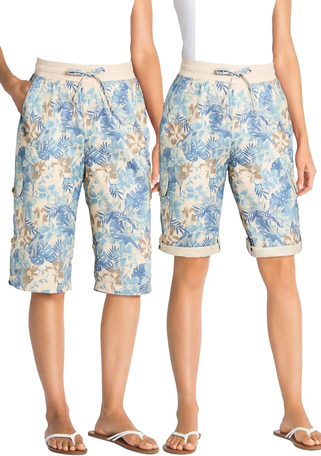 Woman Within Plus Size Convertible Length Cargo Bermuda/Short
