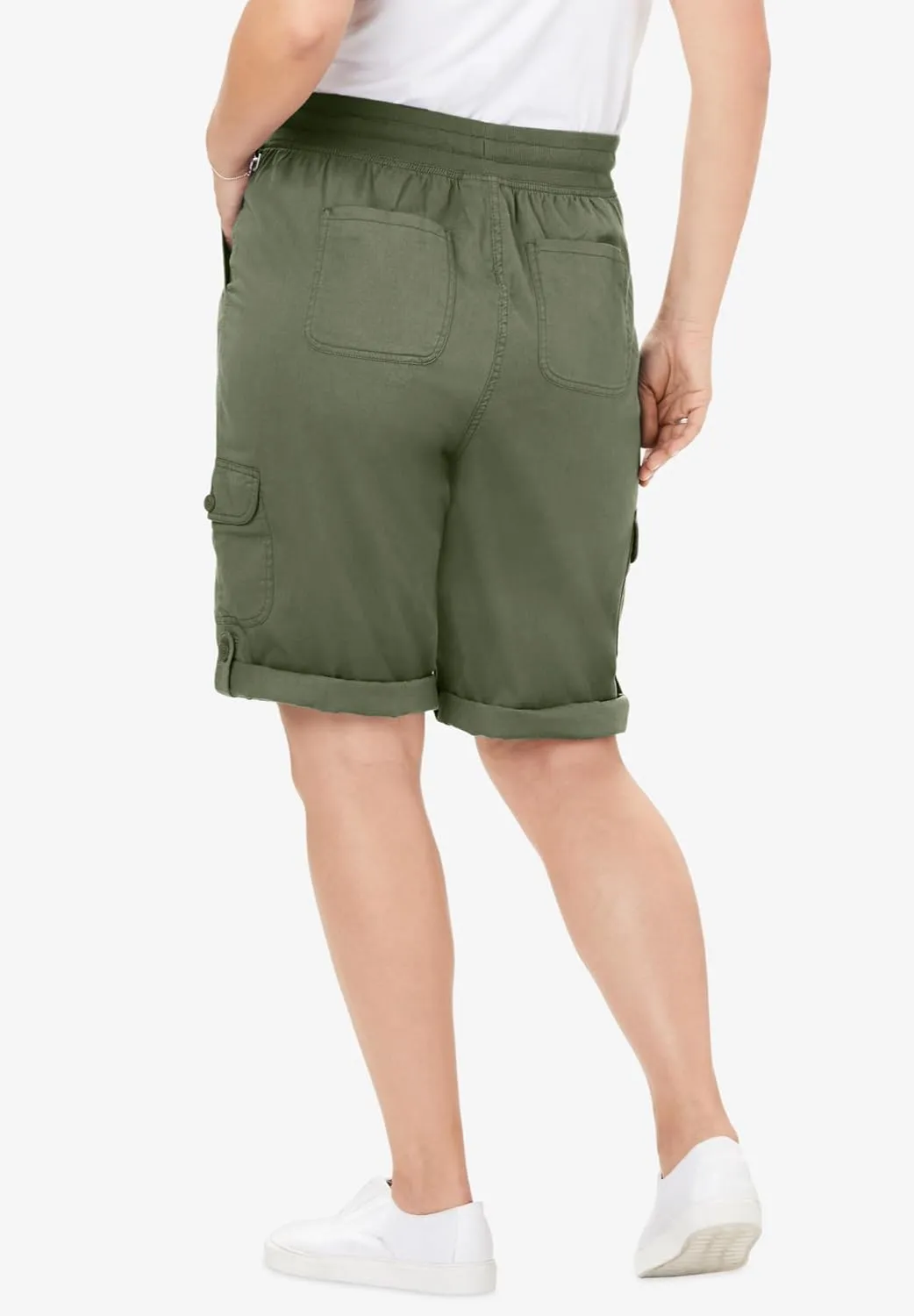 Woman Within Plus Size Convertible Length Cargo Bermuda/Short