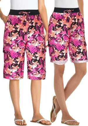 Woman Within Plus Size Convertible Length Cargo Bermuda/Short