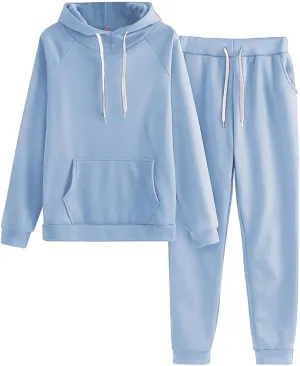 Women 2 Piece Lounge Sets Long Sleeve V Neck Clothing Outfits Jogger Sweatsuit Sets Sweatsuits