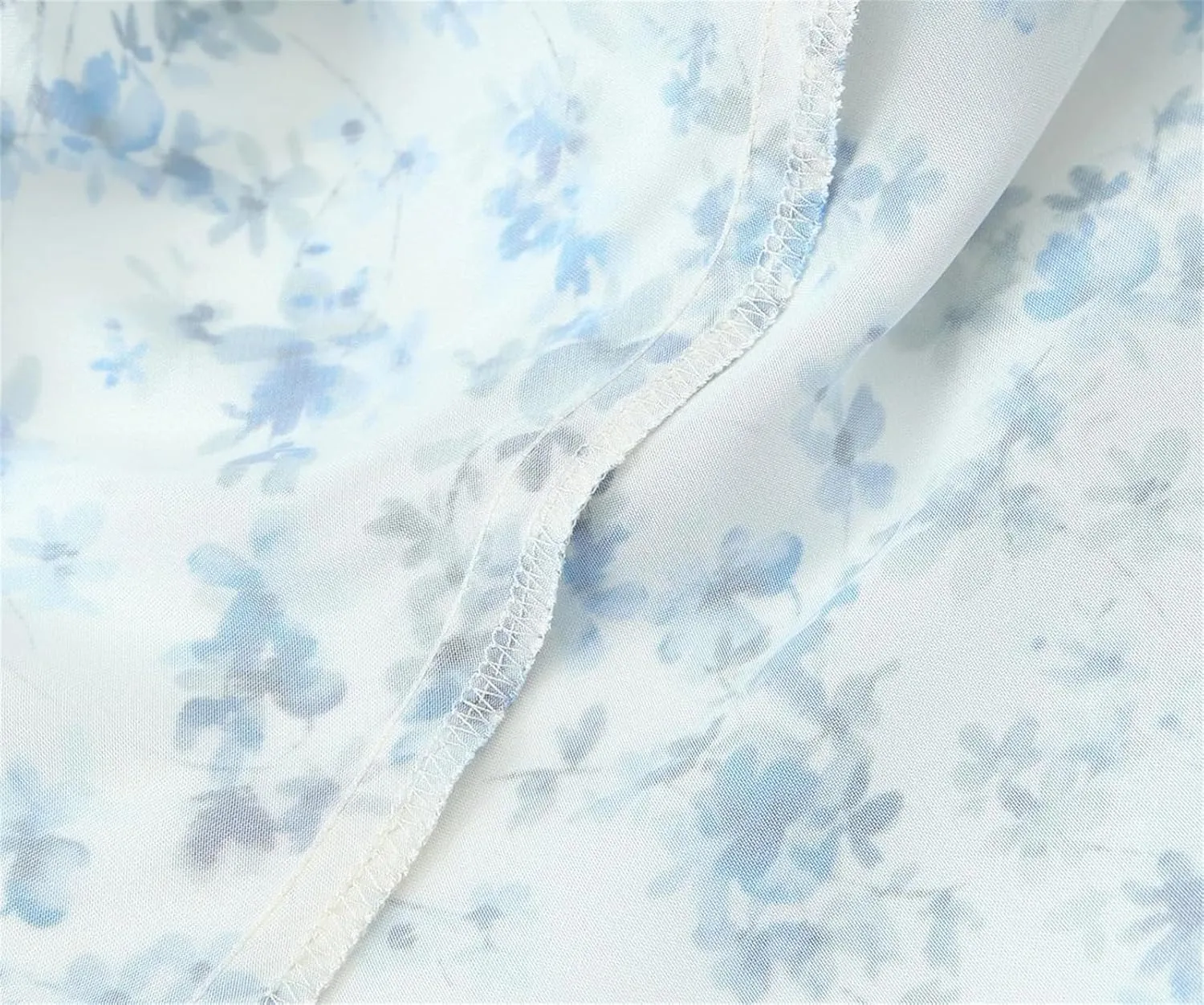 Women Floral Print Satin Long Skirt Vintage High Elastic Waist A-Line Spring Summer Skirt