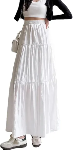 Women Long Skirts Summer Y2k High Waist Harajuku Casual Dance Skirt Woman