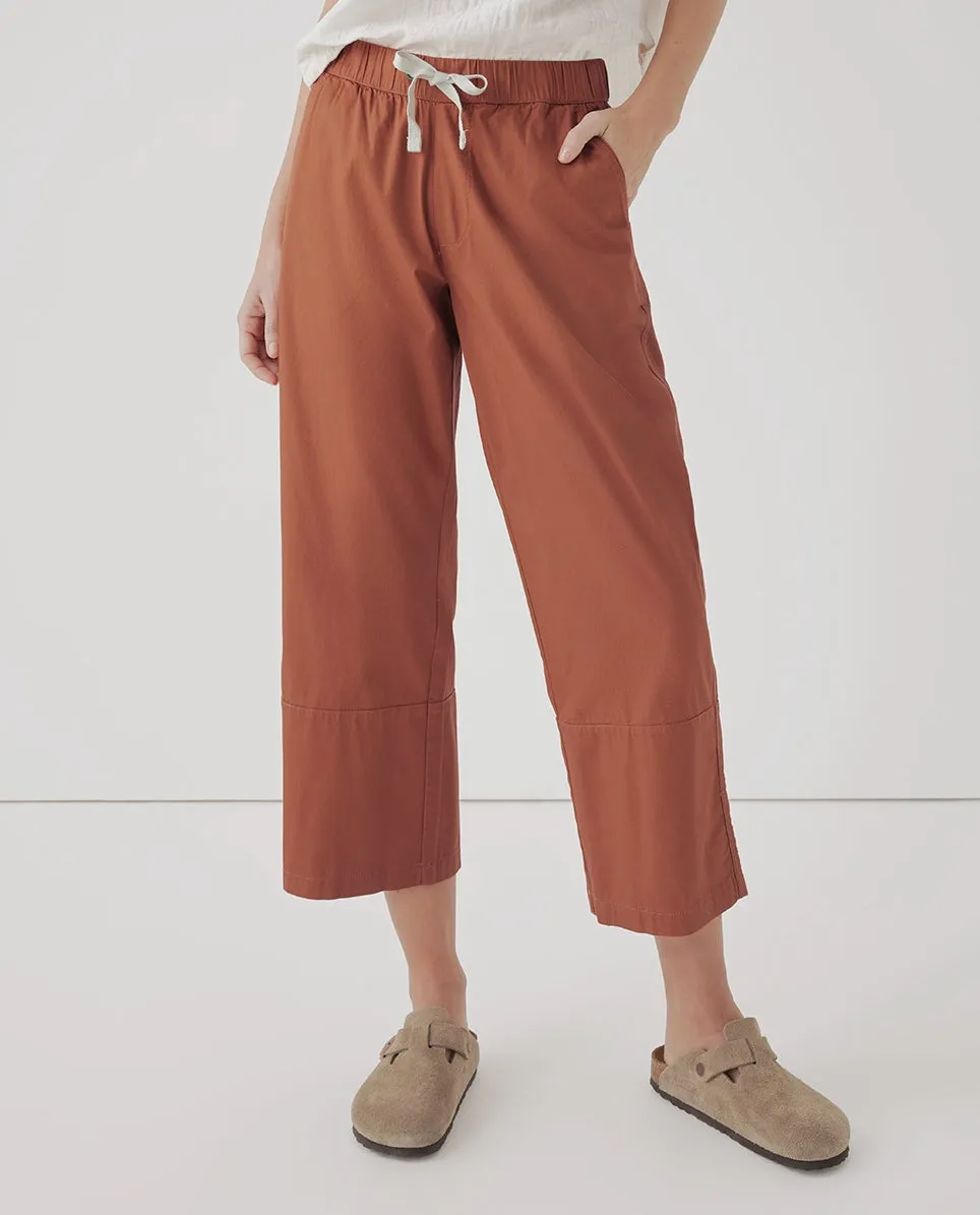 Womens Daily Twill Crop Pant - Baked Clay