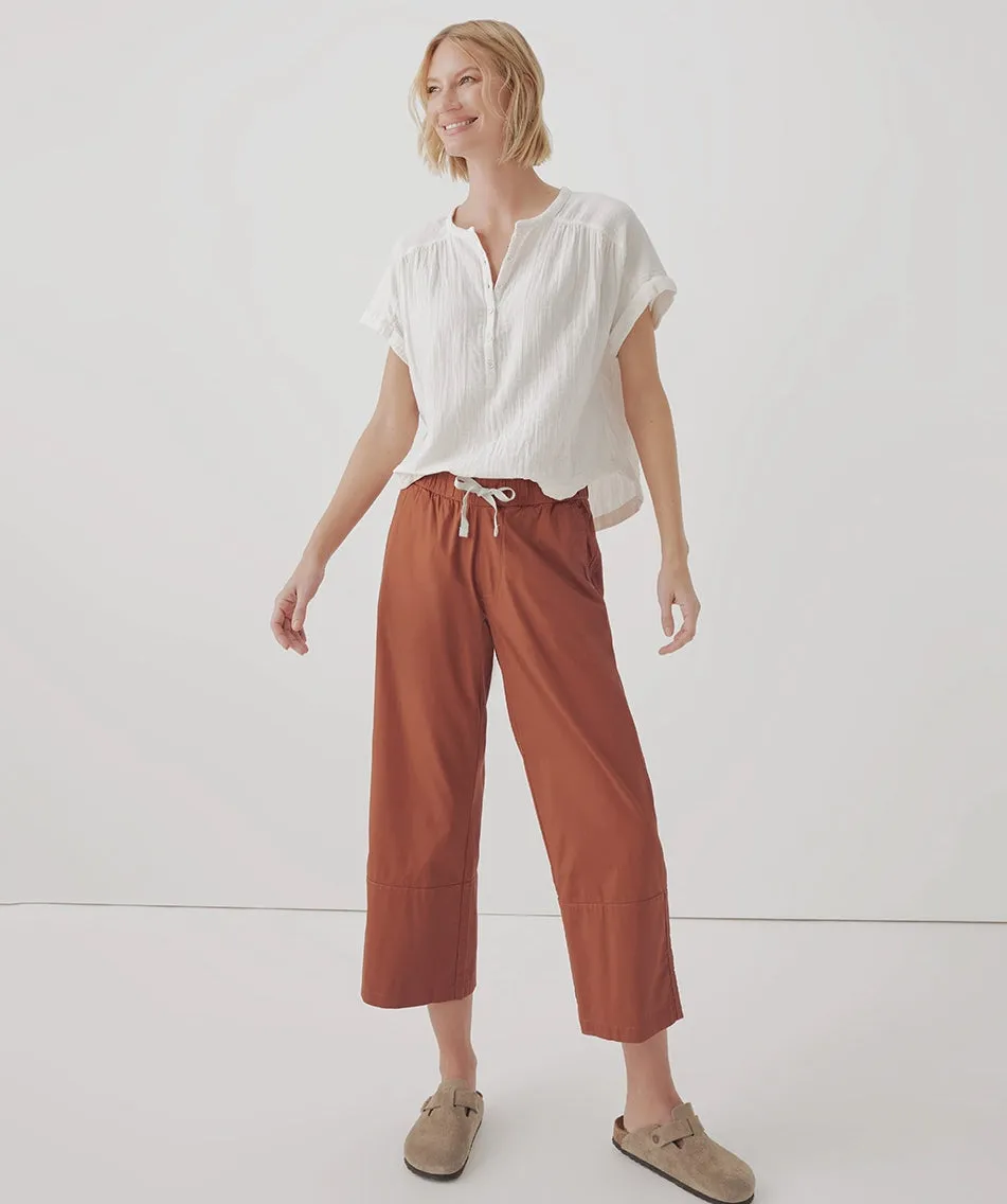 Womens Daily Twill Crop Pant - Baked Clay