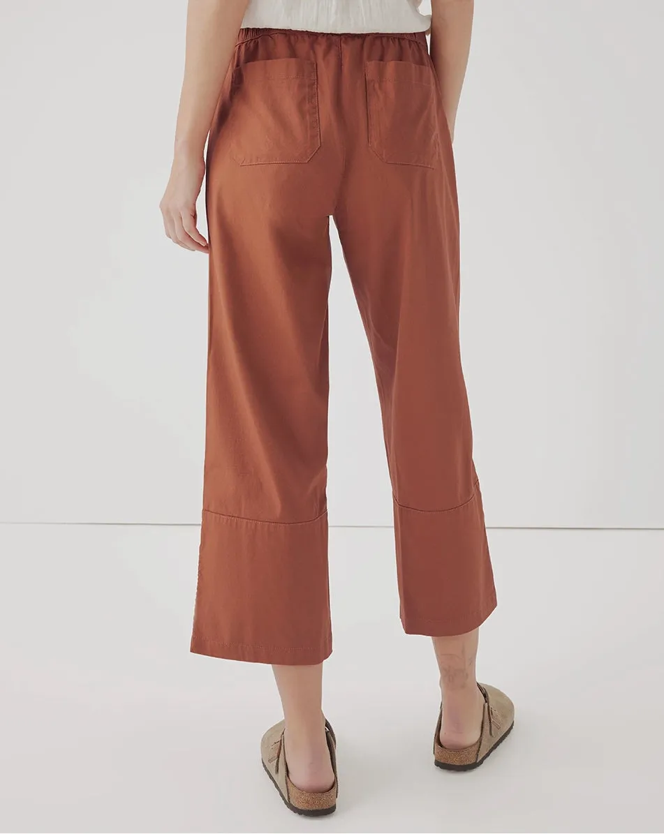 Womens Daily Twill Crop Pant - Baked Clay