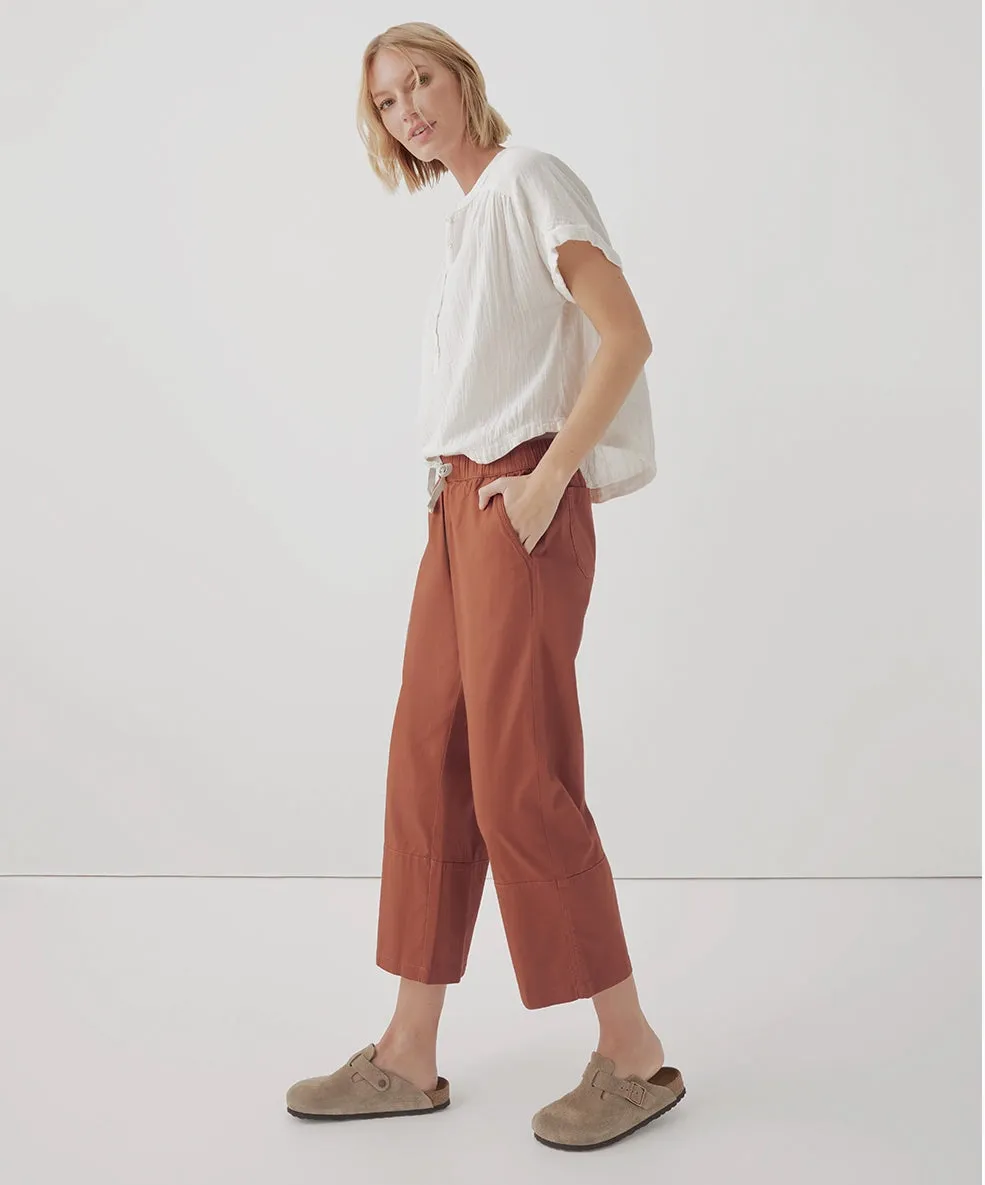 Womens Daily Twill Crop Pant - Baked Clay