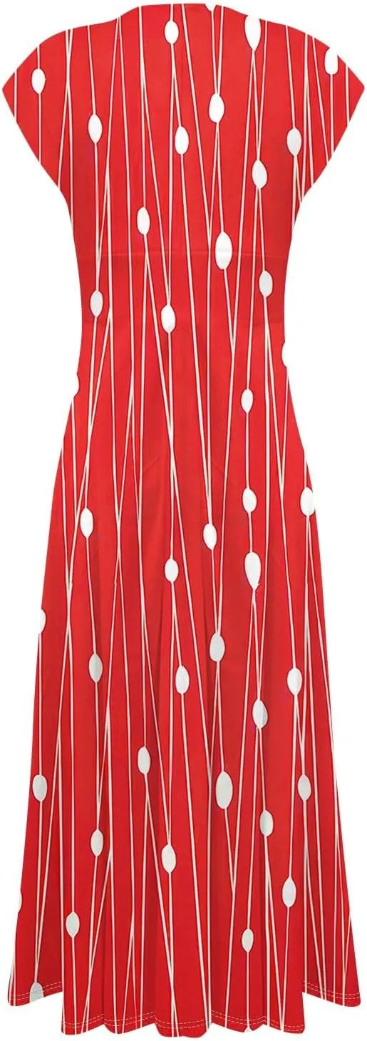 Women's Loose Fit Maxi Dresses Chiffon Daily Swing Casual 2025 Mature Outdoor Fashion Ruffled Short Dress