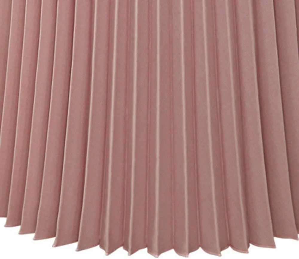 Womens Midi Length Pleated Skirt Solid Color High Waisted Elegant A-Line Skirts Casual Summer Skirt