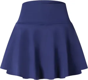 Womens Skirt for Summer Running Sports High Elastic Waist Tennis Mini Skirts with Liner Ruffle Hem Athletic Shorts
