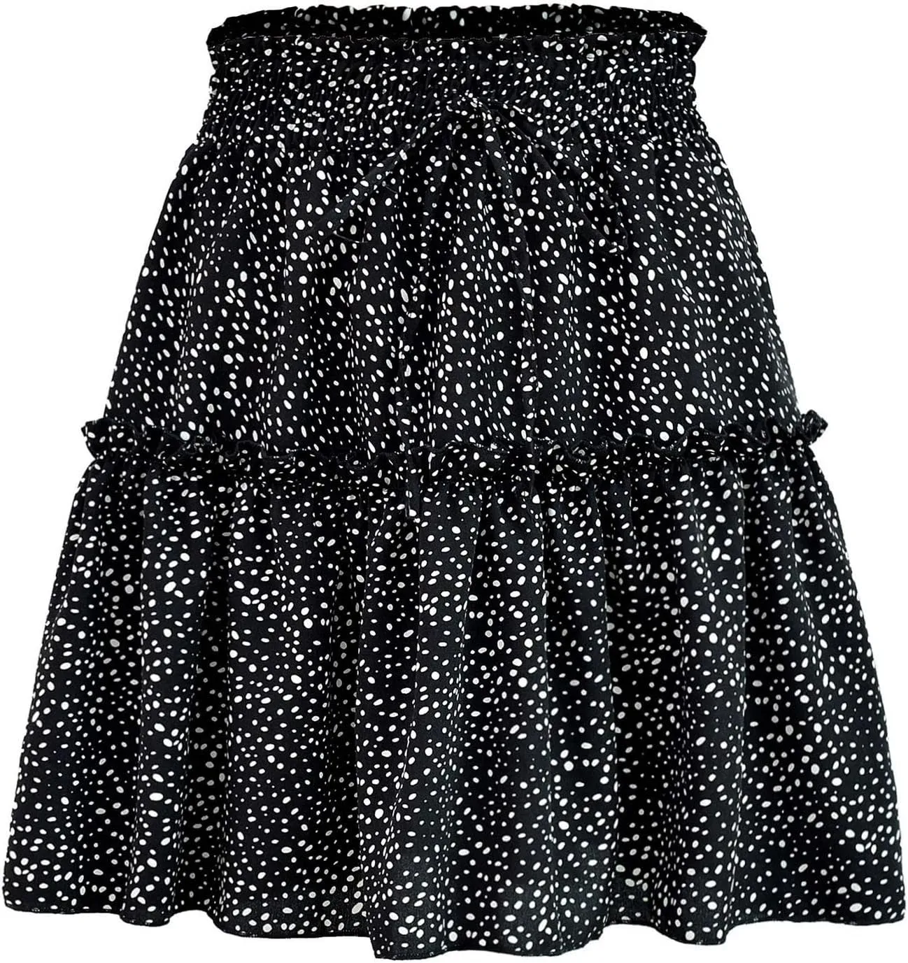 Women's Summer High Waist Ruffle Tiered Mini Skirt Printed A line Beach Cute Ballet Skirts Spring Dresses Mini