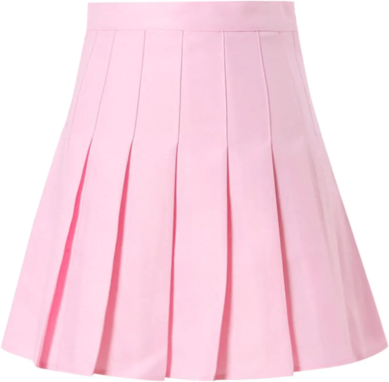 Women's Sundresses Summer Casual Loose Trendy Elastic High Waist Solid Color Pleated Sun Beach Mini Skirts, XS-3XL