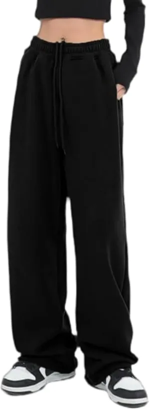 Womens Wide Leg Sweatpants Casual Loose Yoga Pants Comfy Lounge Joggers Baggy Sweatpants Pockets