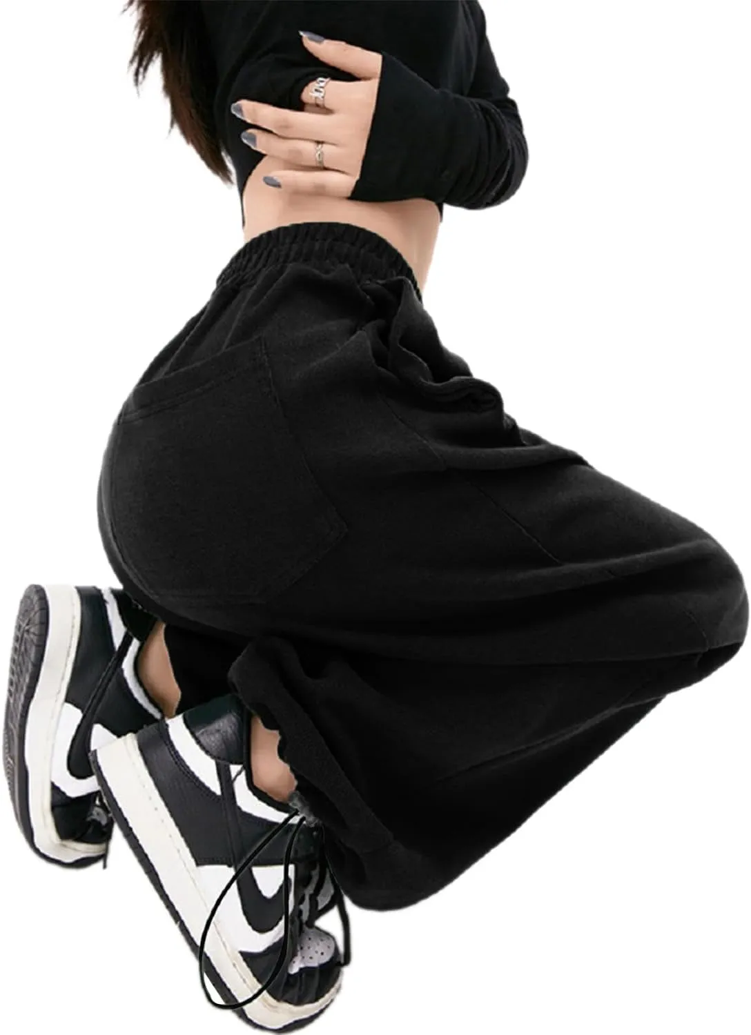 Womens Wide Leg Sweatpants Casual Loose Yoga Pants Comfy Lounge Joggers Baggy Sweatpants Pockets