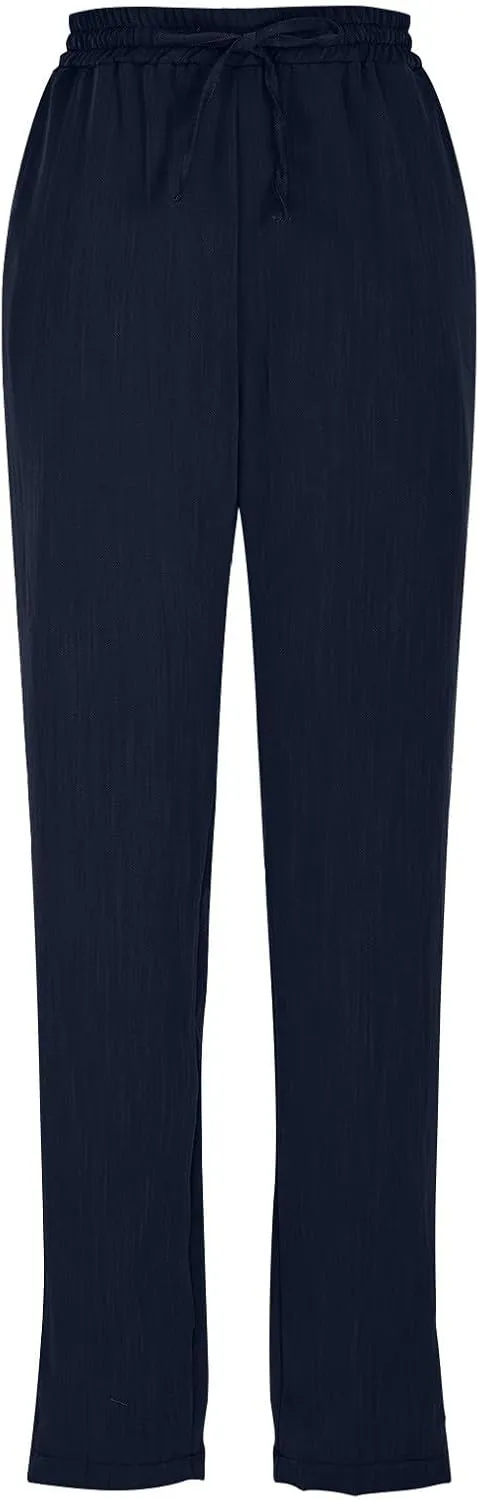 Yoga Pants for Women Business Casual, Womens Pants Casual Trousers Plus Size Linen Straight Leg Summer Low Rise